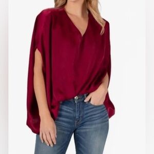 Before you satin v-Neck top